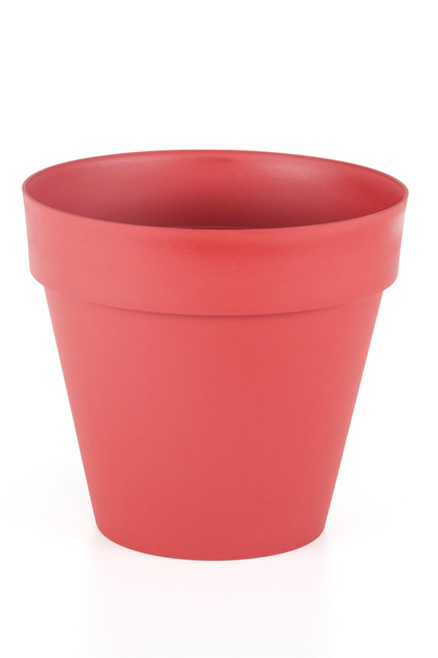 Yalı Saksı Dekoratif Tabaklı Saksı 3 Litre Kırmızı
