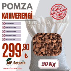 Kırmızı Pomza Taşı 15-25 mm 20 KG Volkanik Cürüf Ponza Lav Kırığı