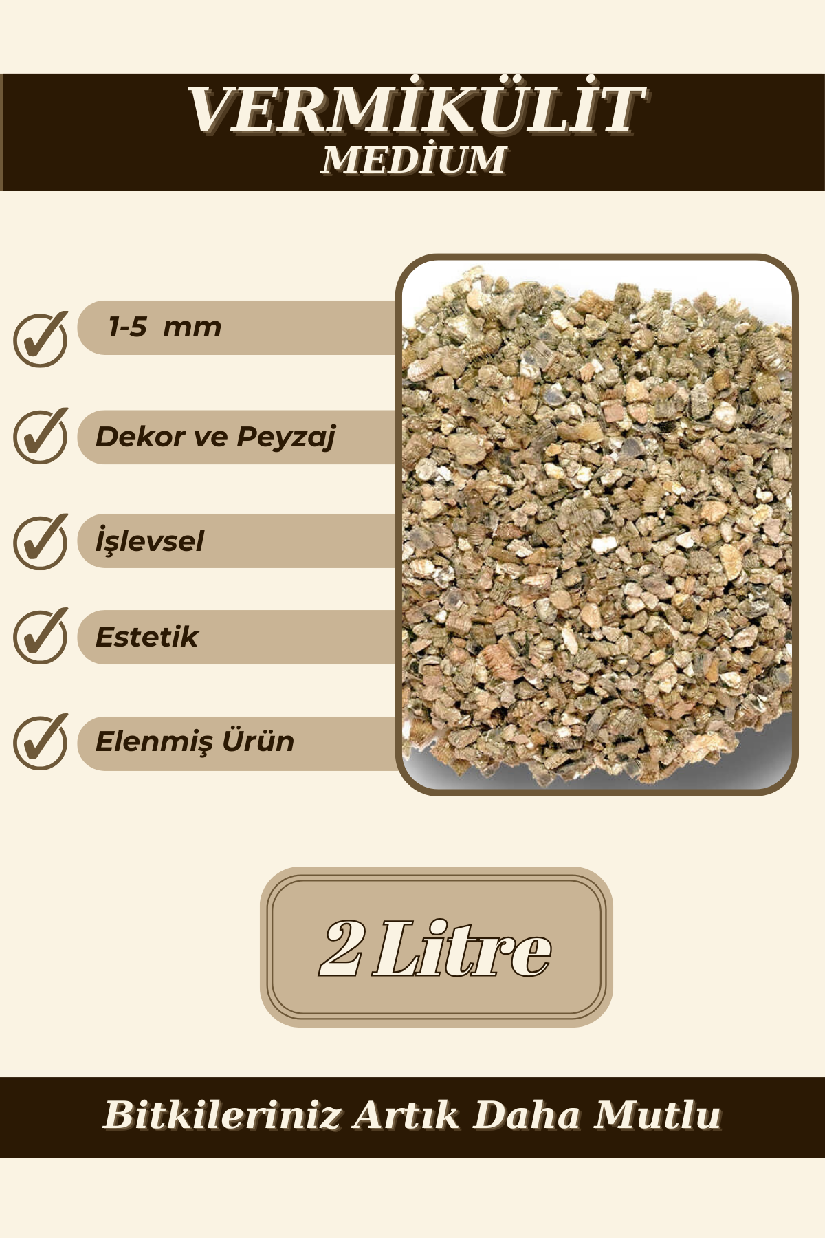 Vermikülit - Bitki Kök Gelişimini Destekleyen Çimlendirme ve Köklenme İçin - 2 LİTRE