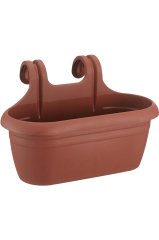 Nergiz Kolay Askılı Balkon Saksısı Dekoratif Balkon Saksısı 6,5 Litre Kahverengi